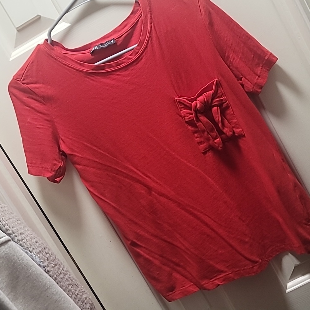 Zara red tee